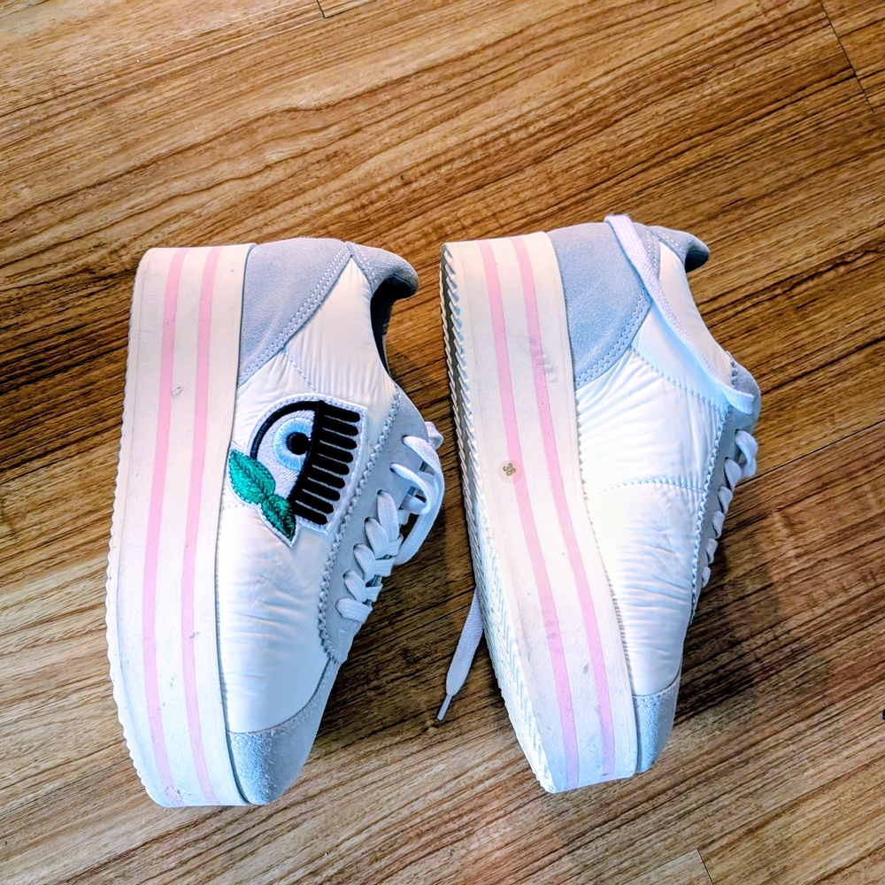 Chiara Ferragni White and Pink Sneakers